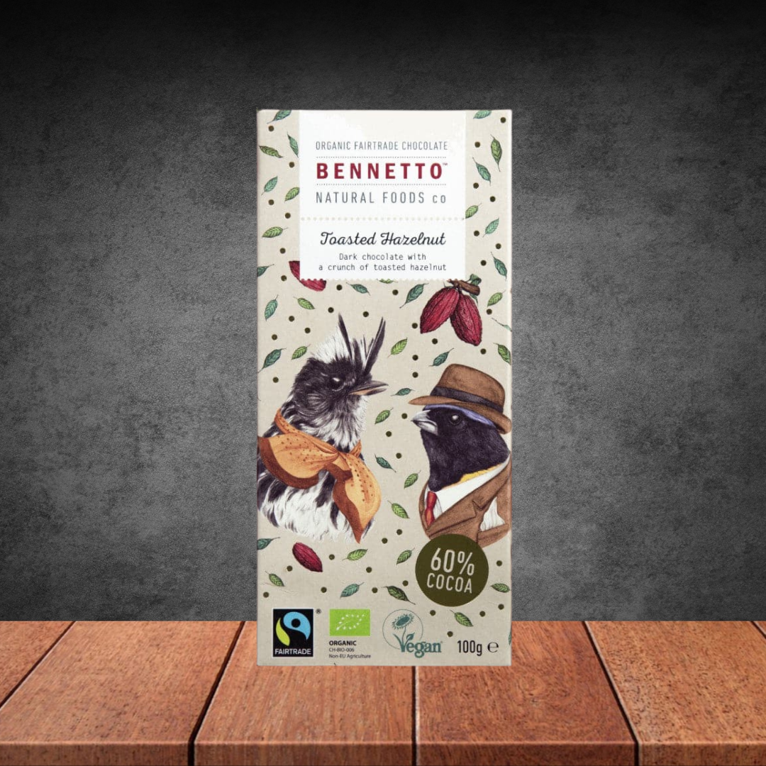 Bennetto Organic Toasted Hazelnut Chocolate 100g