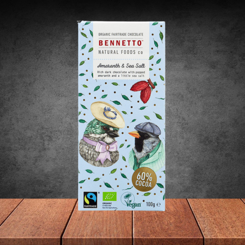Bennetto Amaranth & Sea Salt Chocolate 100g