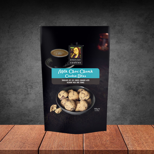 Byron Bay Cookies Gf Milk Choc Chunk Bites Cookie Pouch 100g