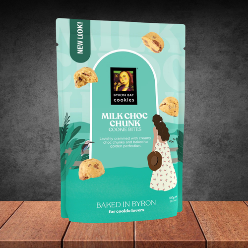 Byron Bay Cookies Milk Choc Chunk Bites Cookie Pouch 100g