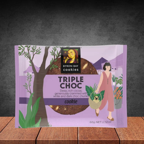 Byron Bay Cookies Triple Choc Fudge Café Cookie 60g