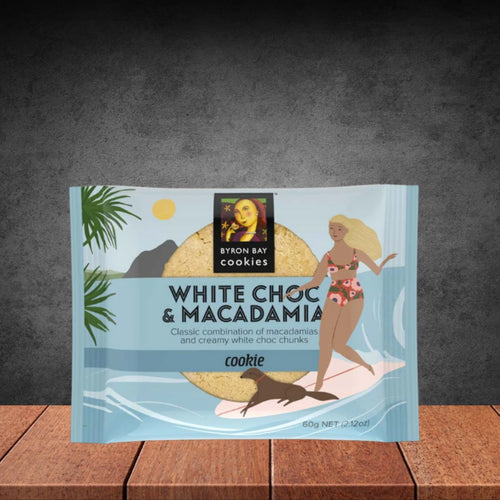 Byron Bay Cookies White Choc Macadamia Café Cookie 60g