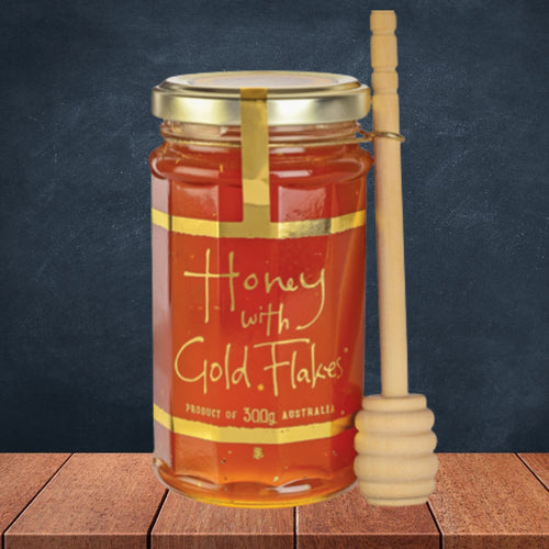 Ogilvie & Co Honey with Gold Flakes + Dipper 300g