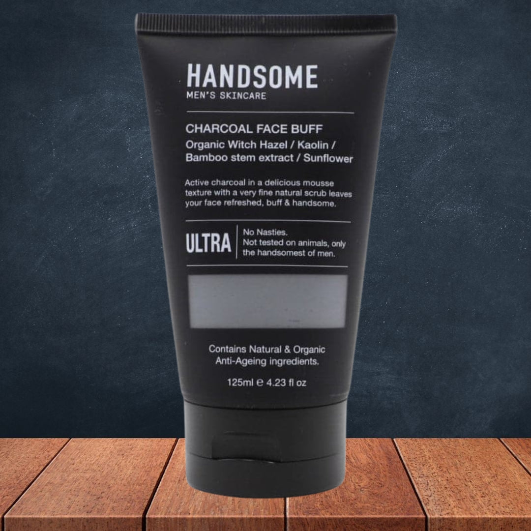 Handsome Men's Charcoal Face Buff 125ml