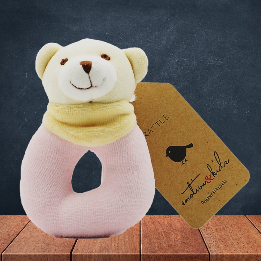 Emotion & Kids Pink Bear Rattle
