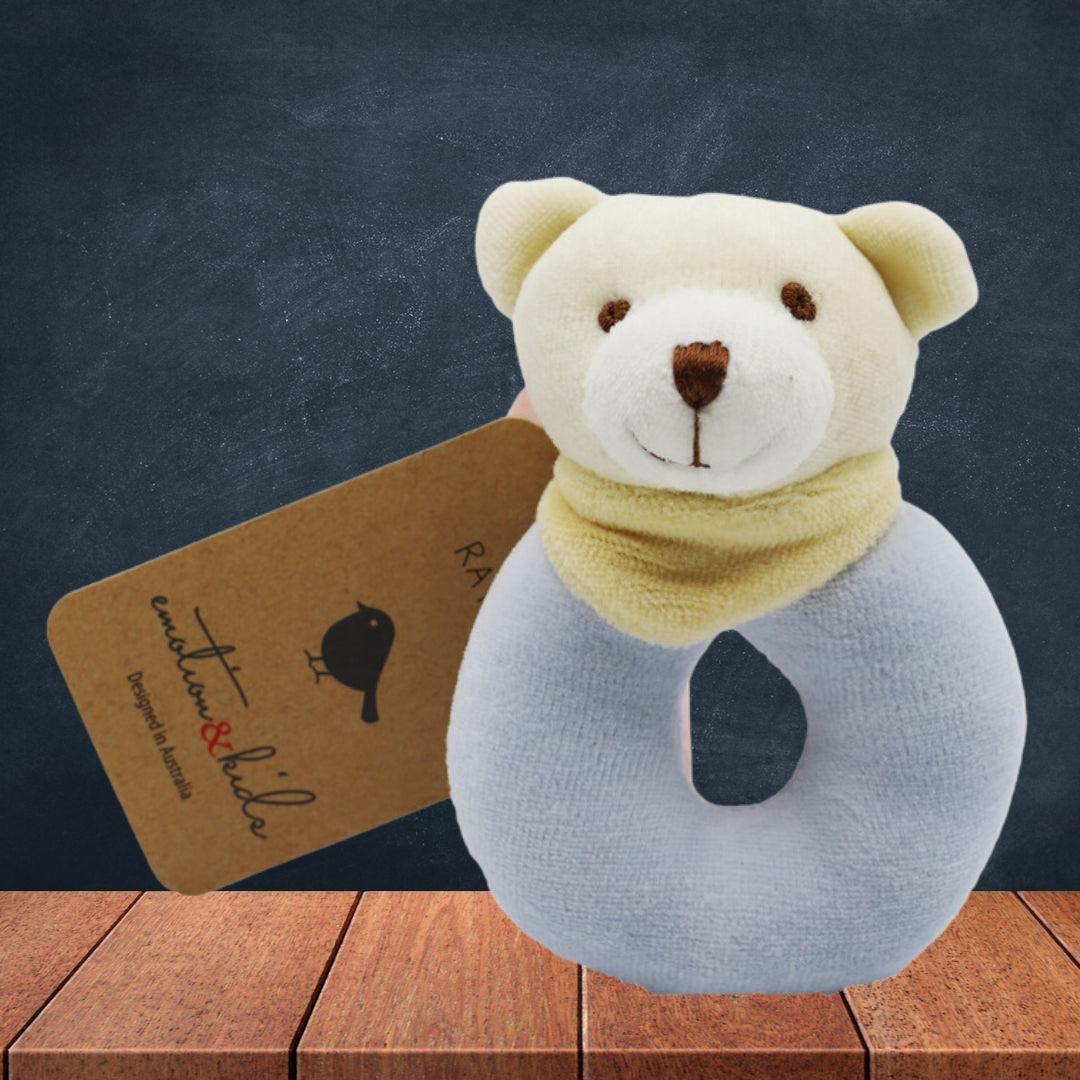 Emotion & Kids Blue Bear Rattle