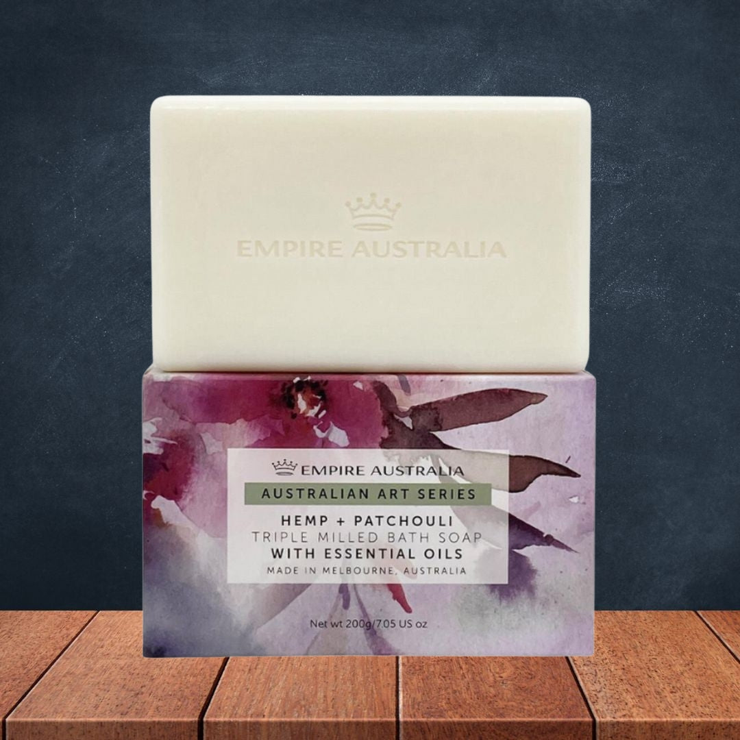 EMPIRE AUSTRALIA ART SERIES HEMP & PATCHOULI SHEA BUTTER SOAP 200G