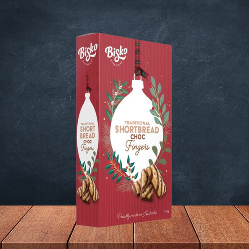 BISKO BUTTER SHORTBREAD CHOCOLATE FINGERS 150G ( CHRISTMAS RANGE)