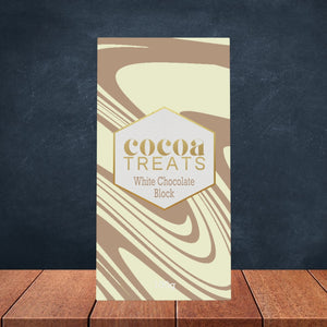 COCOA TREATS BELGIAN WHITE CHOCOLATE 100G