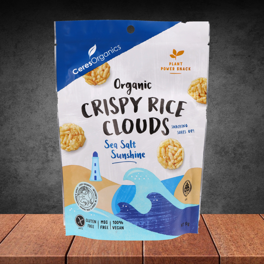 Ceres Organics Sea Salt Crispy Rice Clouds 50g