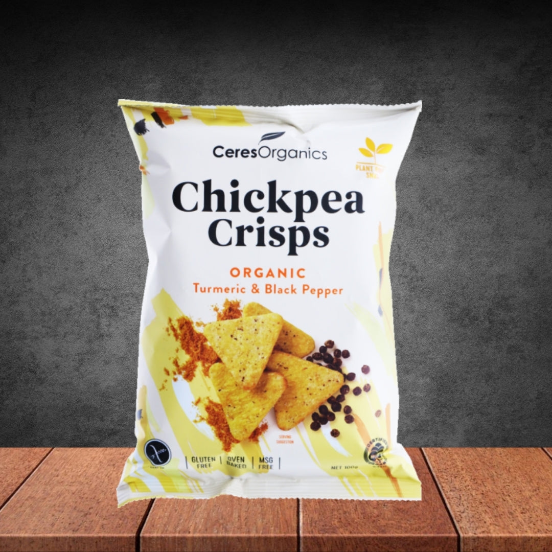 Ceres Organics Turmeric & Black Pepper Chickpea Crisps 100g