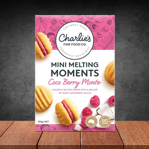 Charlie's Fine Food Co. Coco Berry Mini Melting Moments 100g