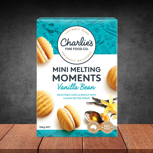 Charlie's Fine Foods Co. Vanilla Bean Mini Melting Moments 100g
