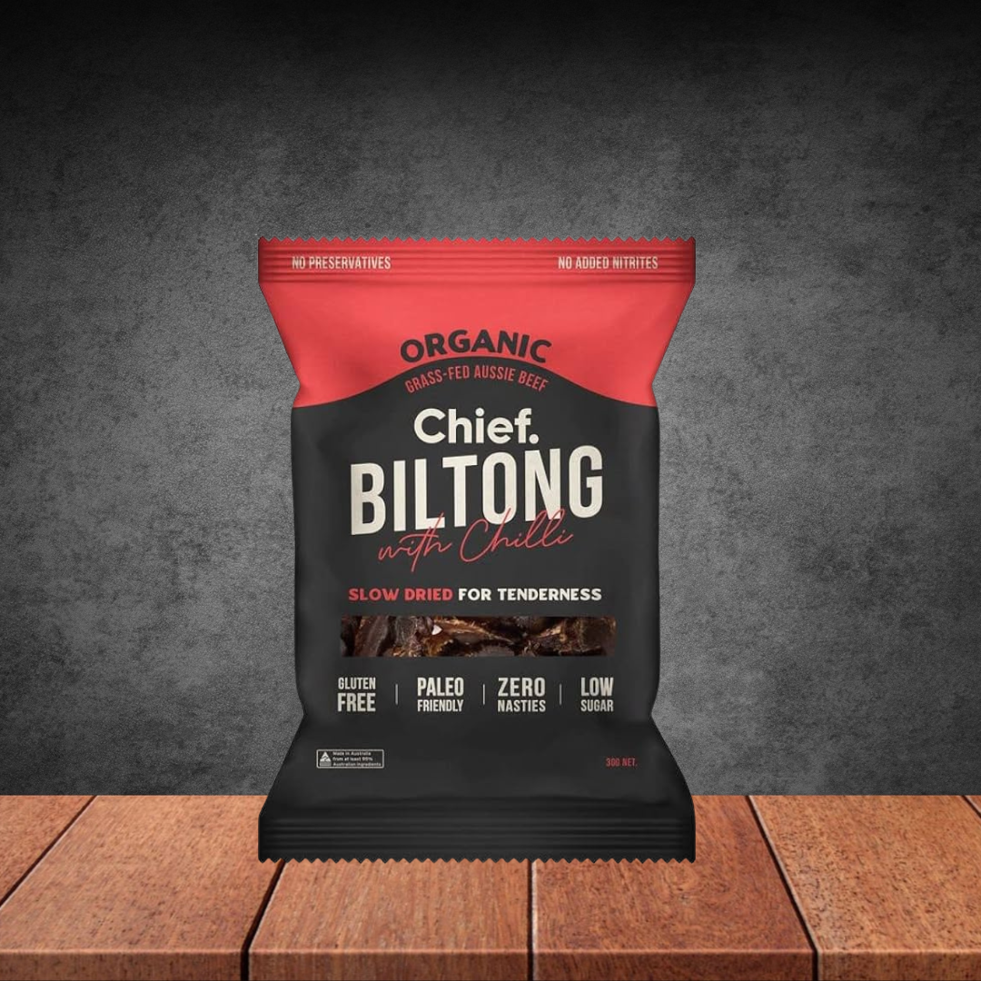 Chief Nutrition Organic Beef and Chilli Biltong 30g