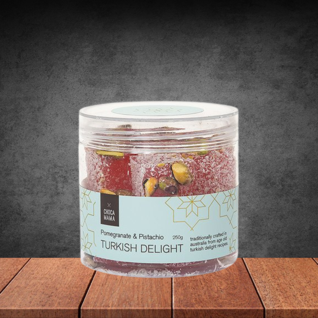 Chocamama Pomegranate & Pistachio Turkish Delight Jar 250g