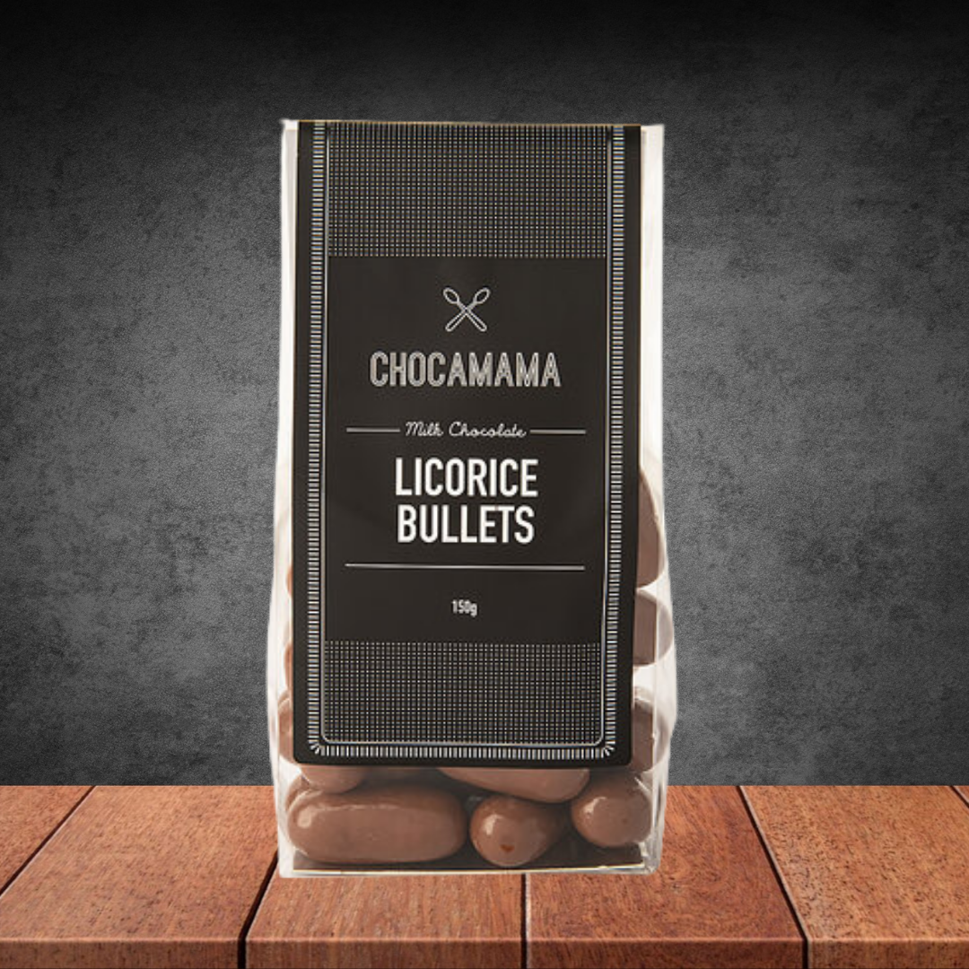 Chocamama Dark Chocolate Licorice Bullets 125g