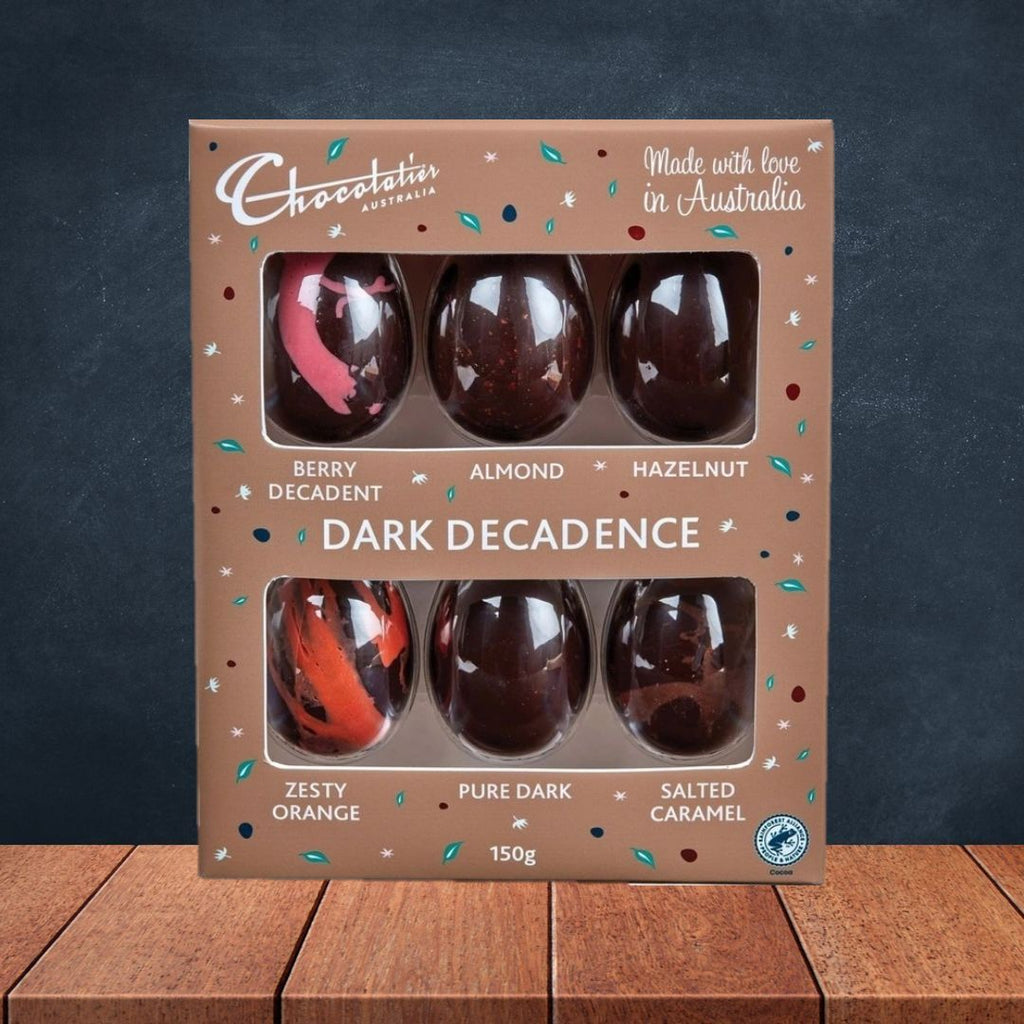 Chocolatier Decadent Dark Chocolate Easter Egg Selection 6 Pack 150g