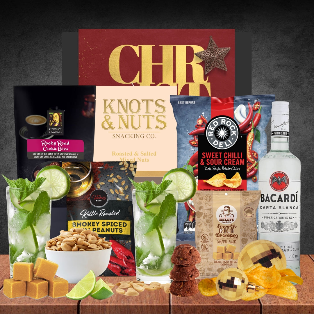 Christmas Bacardi & Snacks Hamper Featured Image