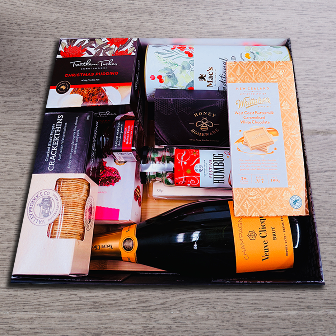 Christmas Veuve Champagne Hamper For Her