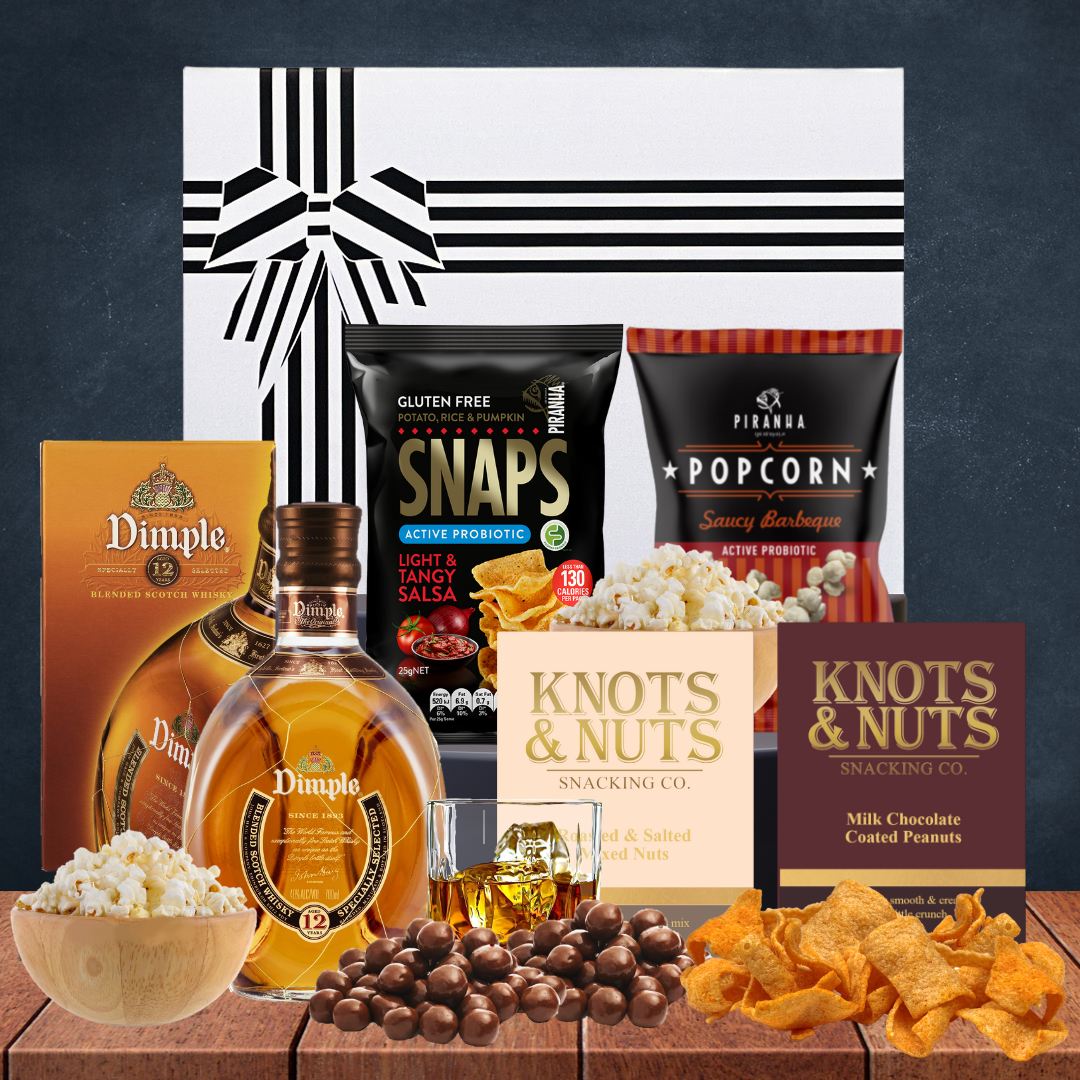 Dimple Scotch Hamper with Snacks