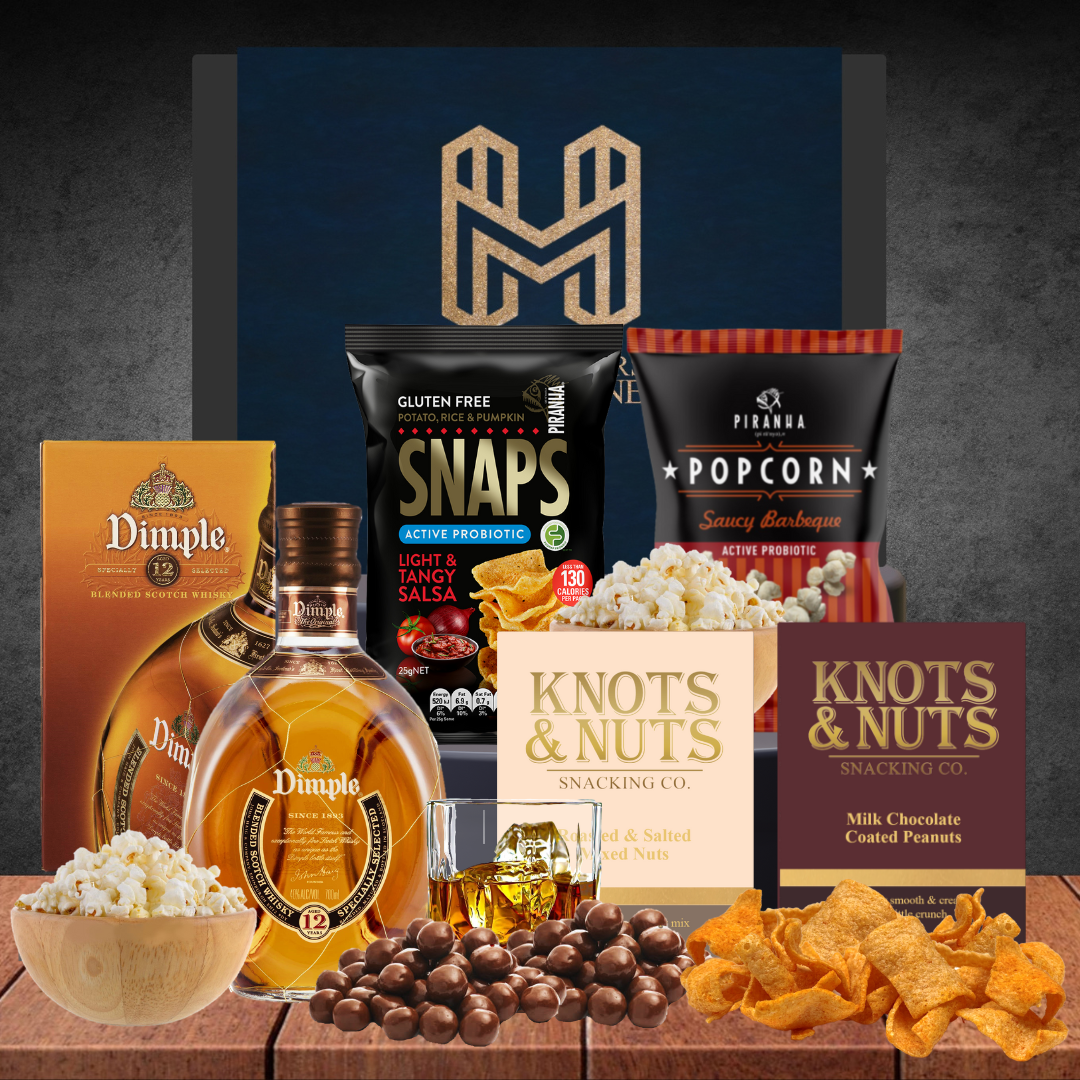 Dimple Scotch Hamper with Snacks Featured Image