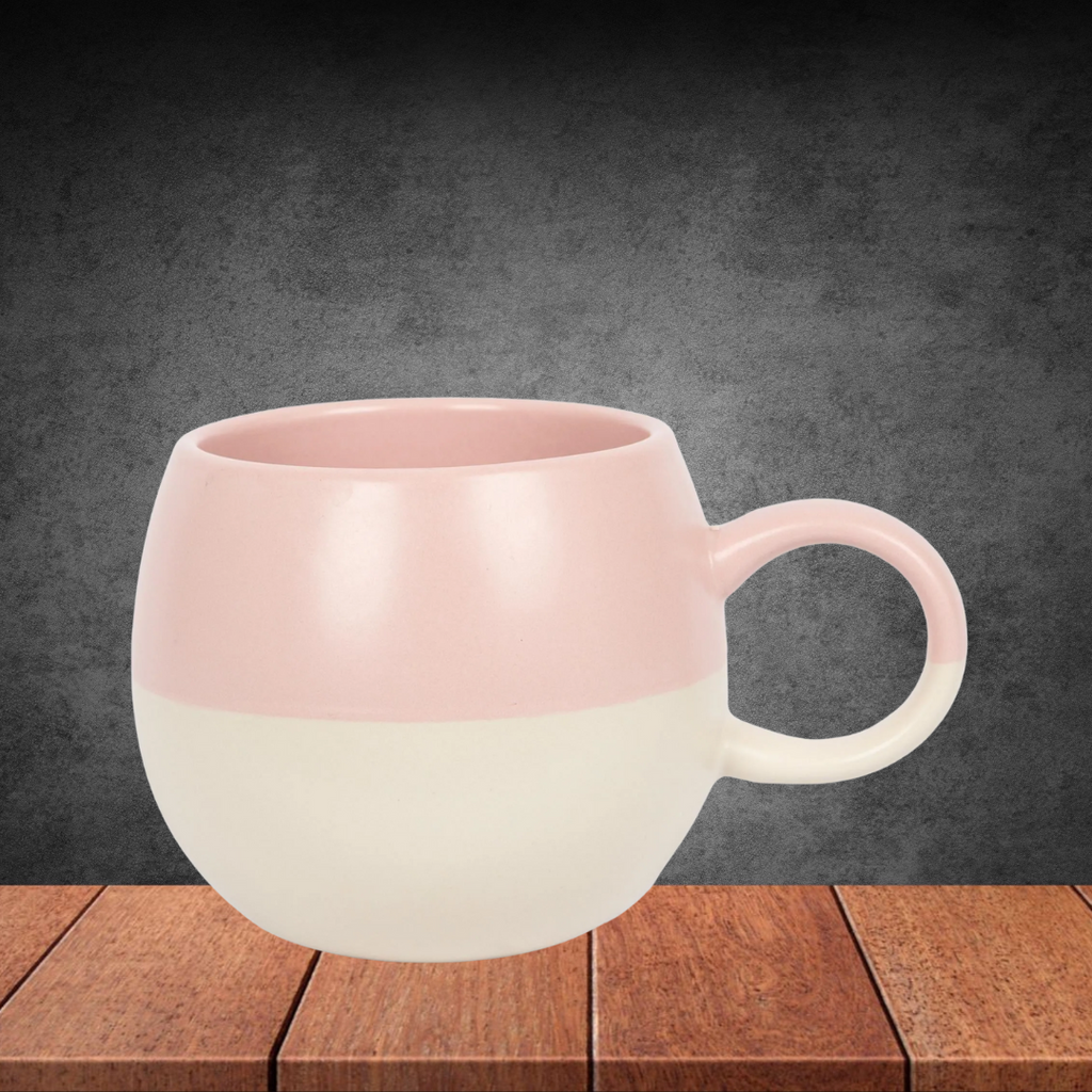 Dipped Sphere Stoneware Mug- Dusty Pink 340ml