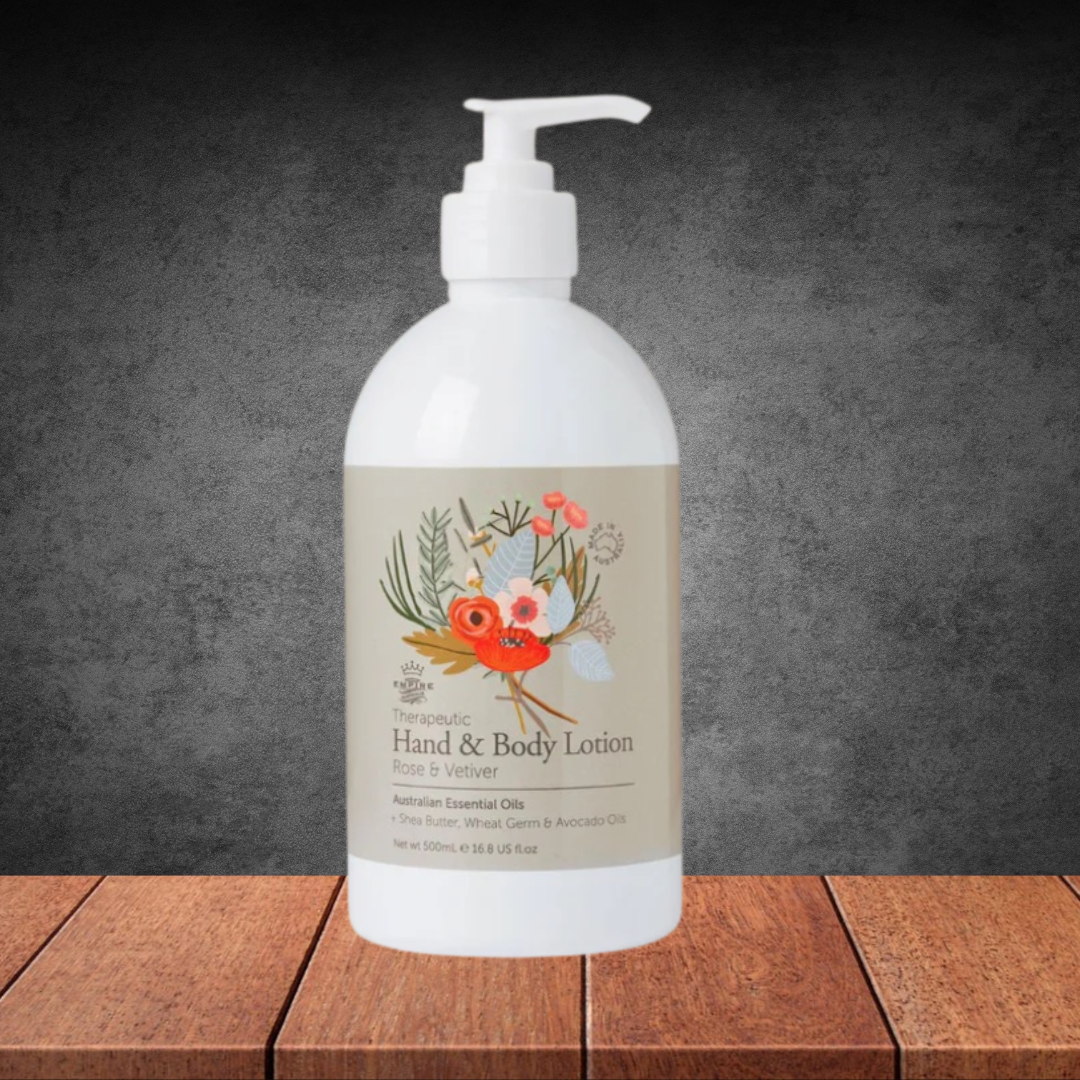 Empire Australia Therapeutic Rose & Vetiver Hand And Body Lotion