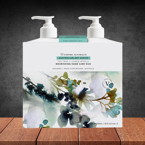Empire Australia Art Series Tea Tree & Lemon Myrtle Hand Wash & Lotion Duo Pack 500ml