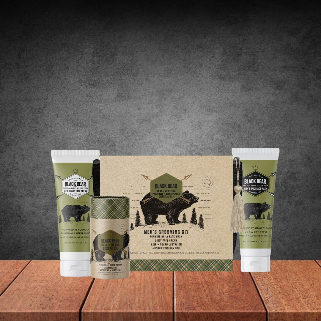 Empire Australia Black Bear Hemp And Aloe Grooming Gift Set