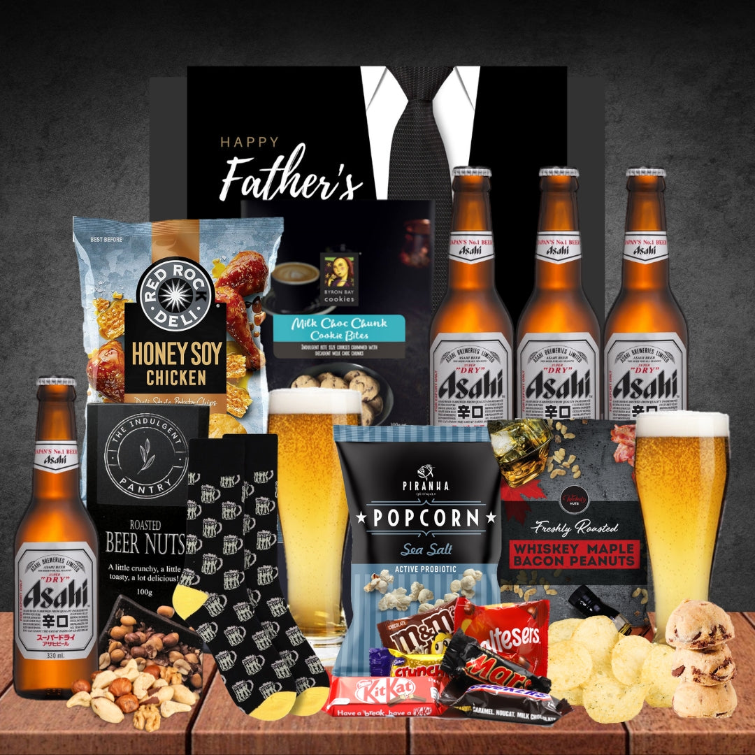 Father's Day Beer Choice Hamper with 4 Asahi Super Dry 330ml