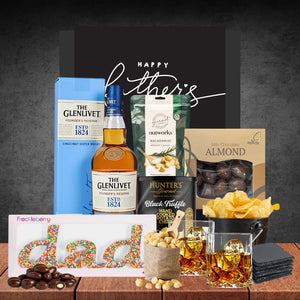 Father's Day Whisky Celebration Hamper with Glenlivet Founders Reserve Single Malt Scotch Whisky 700ml