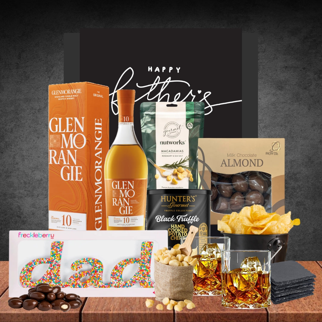 Father's Day Whisky Celebration Hamper with Glenmorangie Original 10-Year Old Single Malt Scotch Whisky 700ml