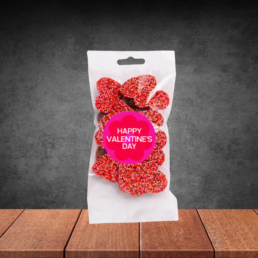 Freckleberry Milk Chocolate Freckles Red Hearts 130g