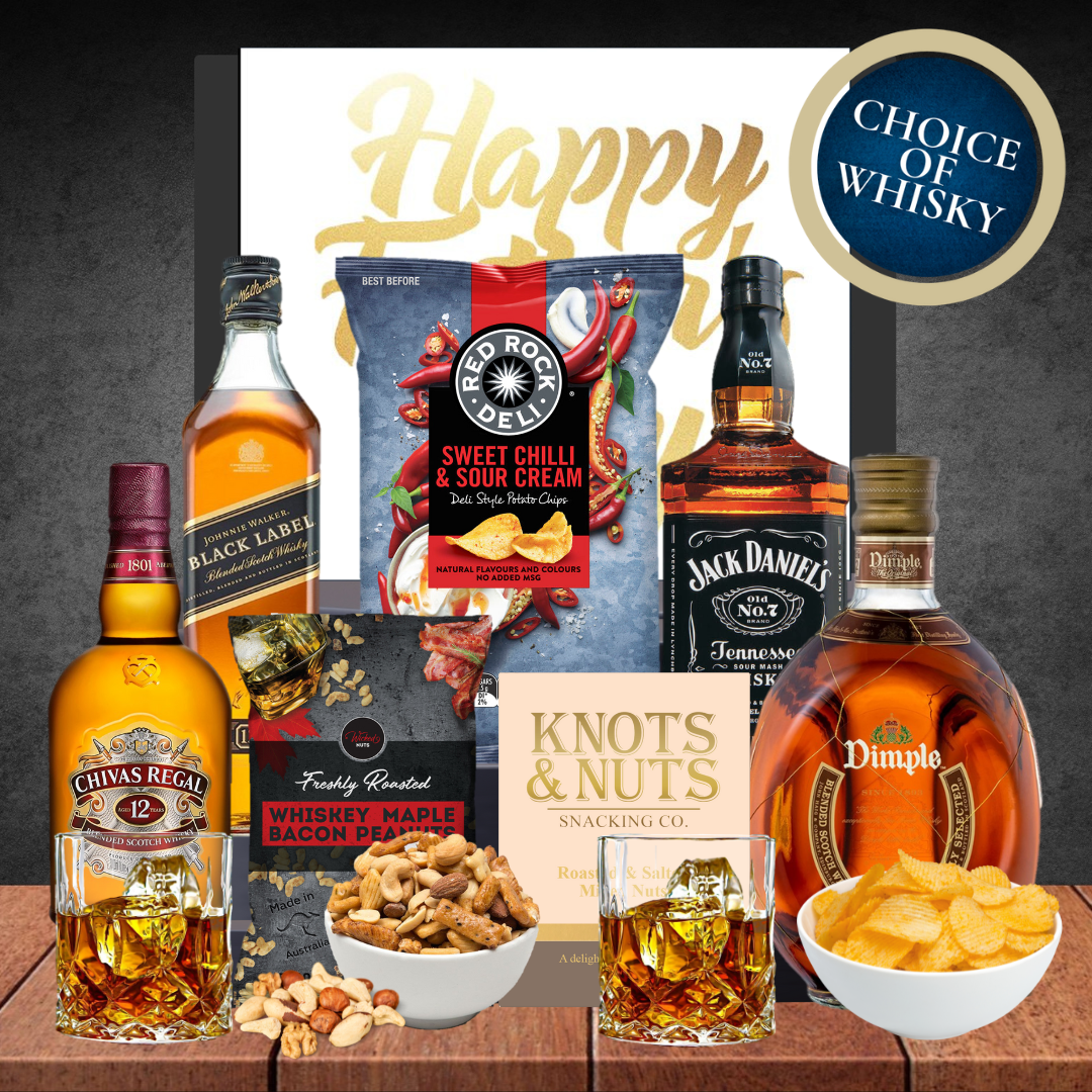 Whisky & Snack Hamper For Dad