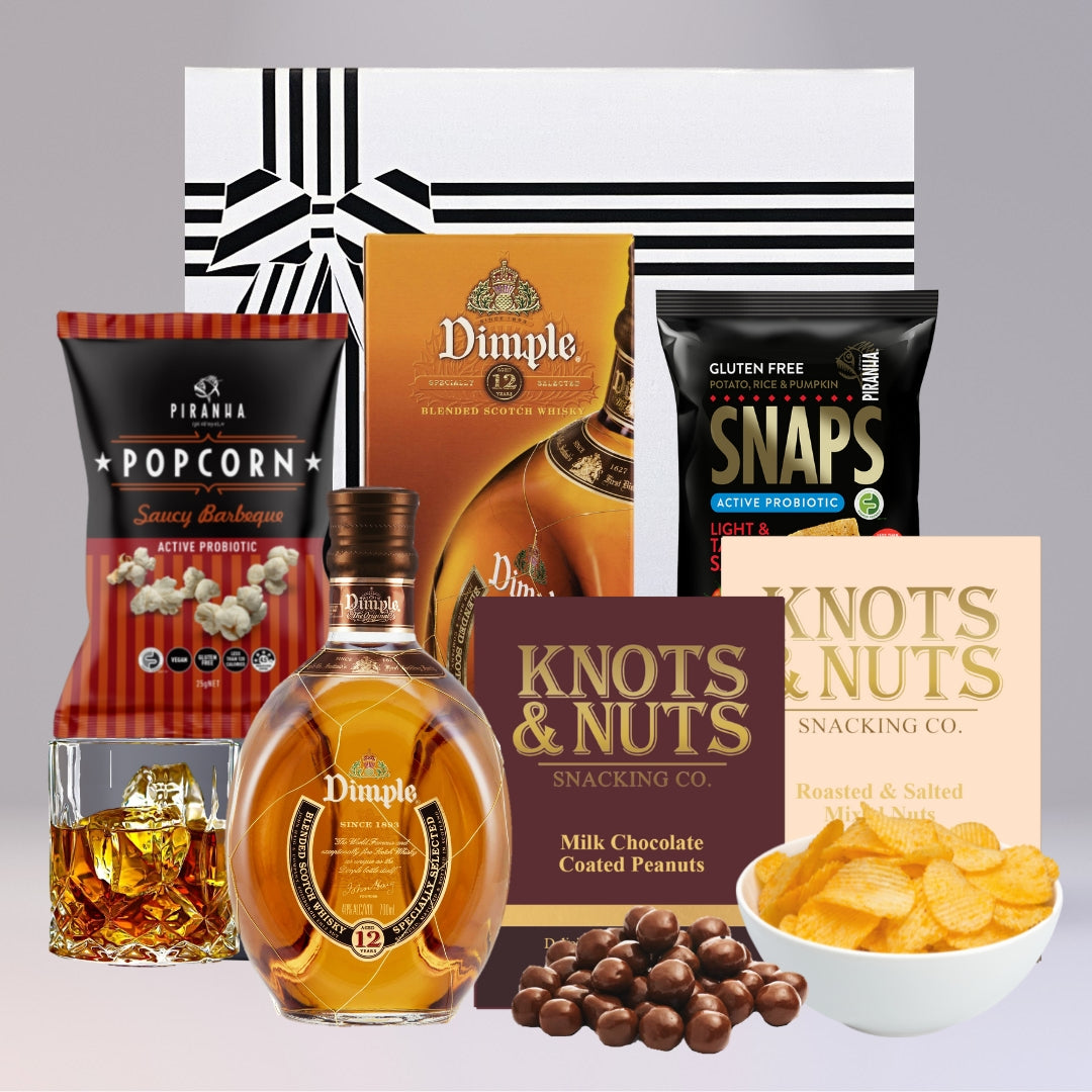 Dimple Scotch Hamper with Snacks