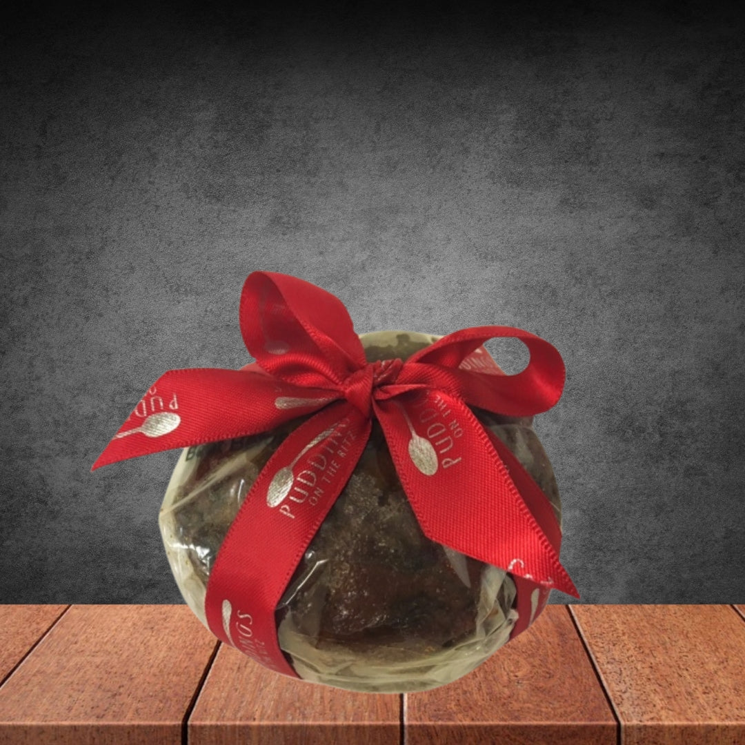 GOURMET MAERCHANT Festive Christmas Cake in Cello and Ribbon 200G