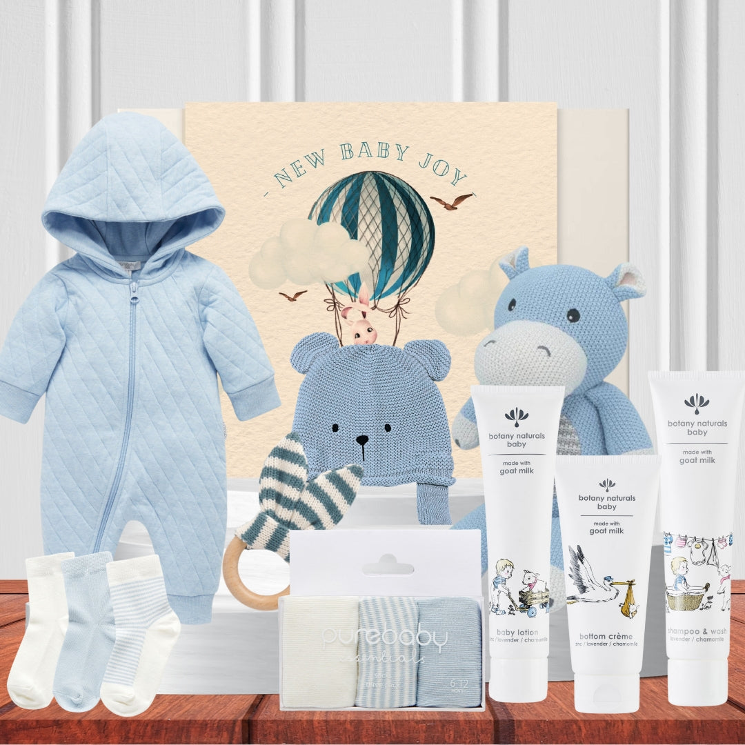 Baby Blue Cuddles Hamper