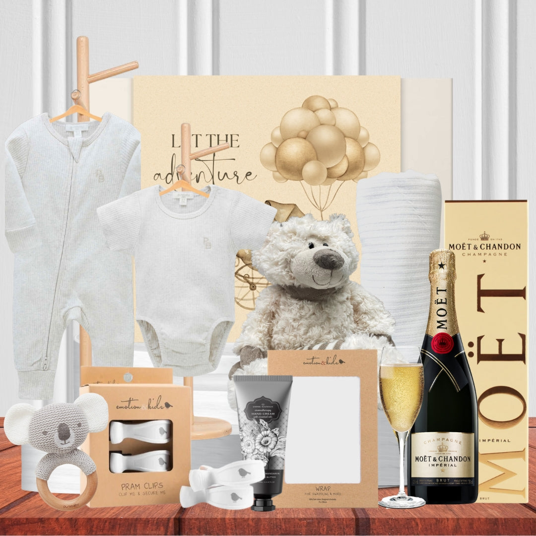Moet for Baby Shower Hamper