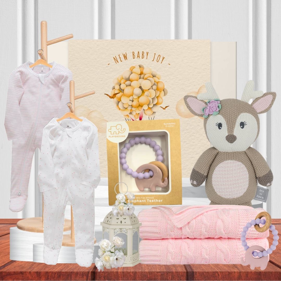 Baby Pink Snuggles & Plush Cuddles Hamper