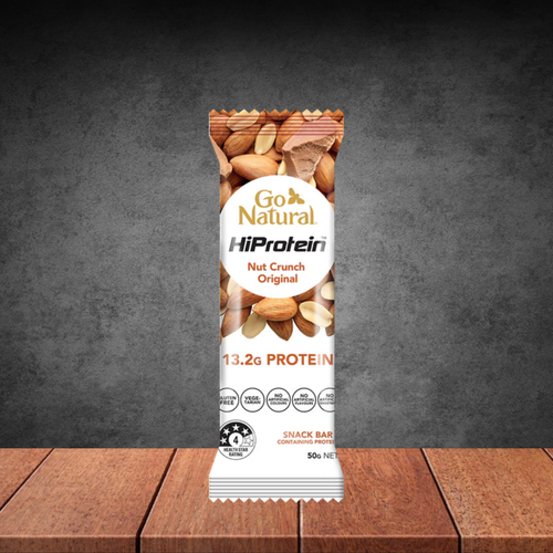 Go Natural Hiprotein Bars Nut Crunch Original 50g
