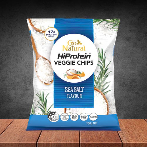 Go Natural Hiprotein Probiotic Chips Sea Salt 100g