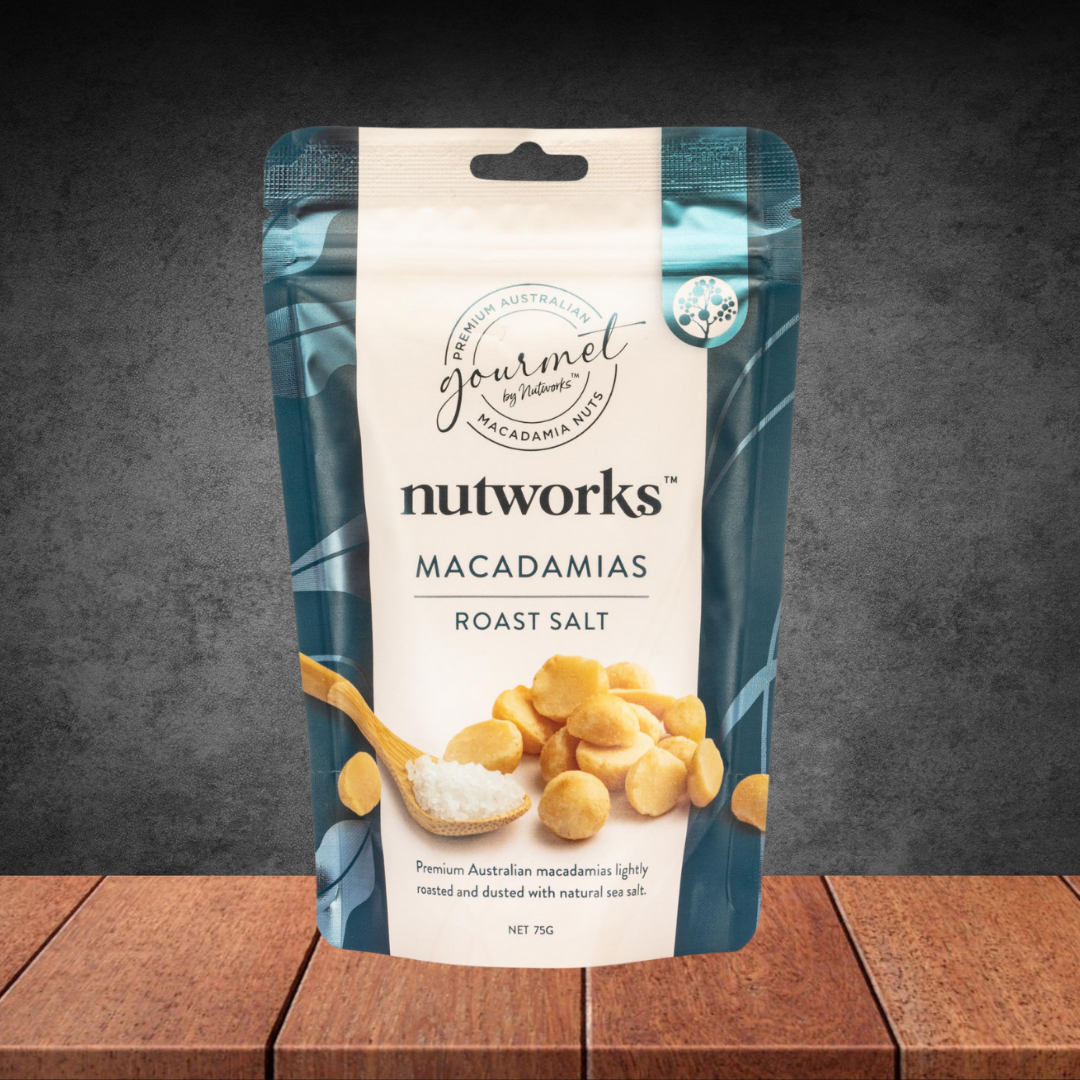 Gourmet by Nutworks Roast Salt Macadamias 75g