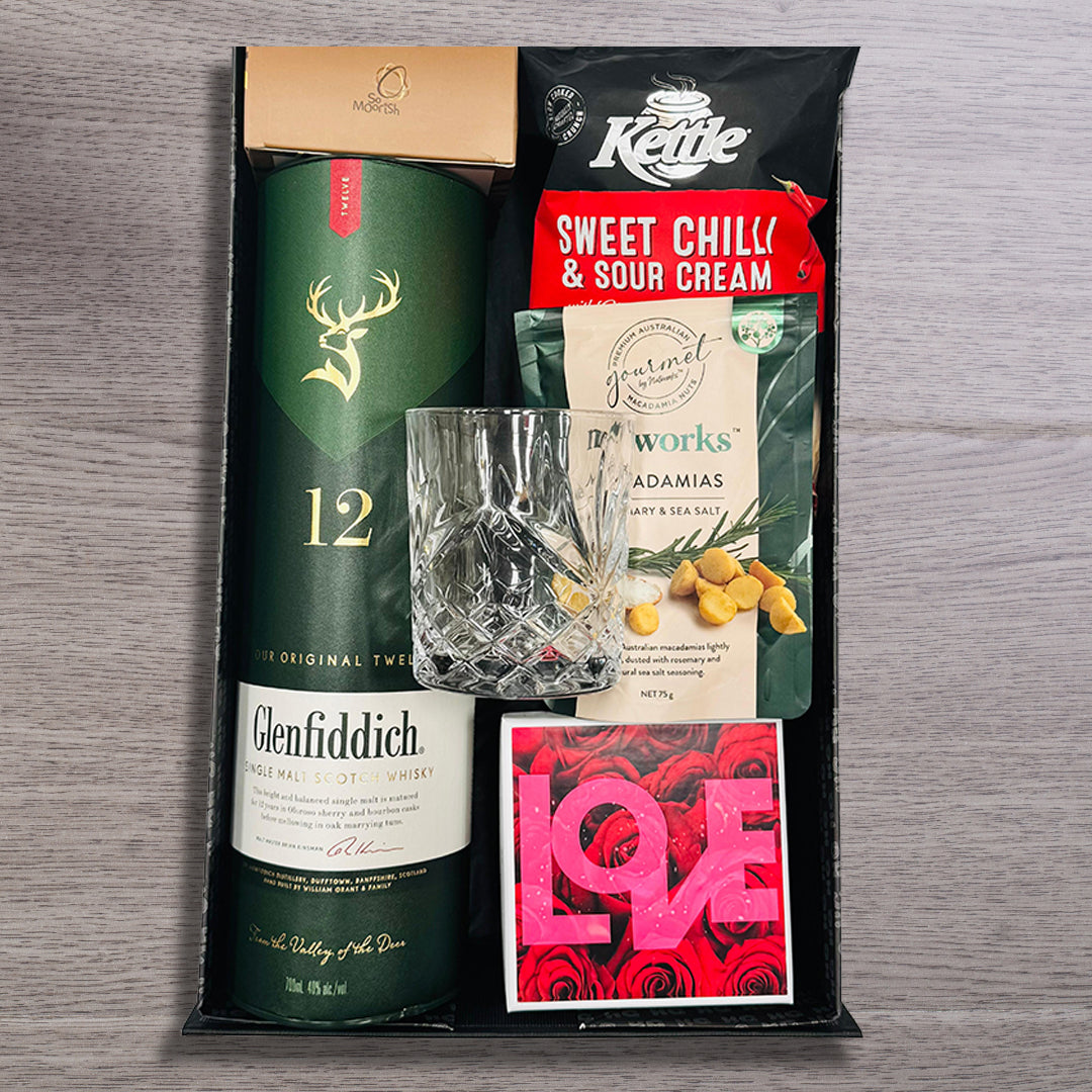 Whiskey & Snack Melbourne Valentines Hamper