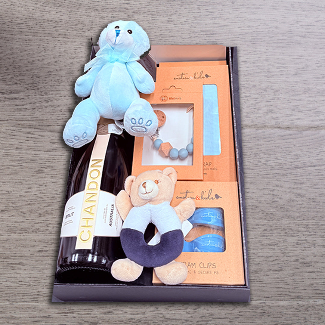 Blue Bubbles Baby Bear