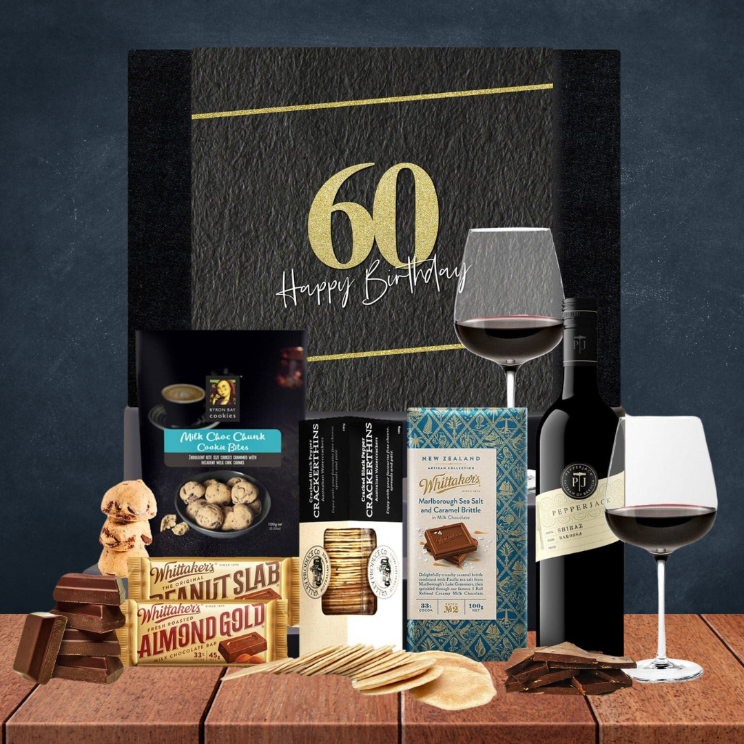 Happy 60th Chocolate, Crackers & Red