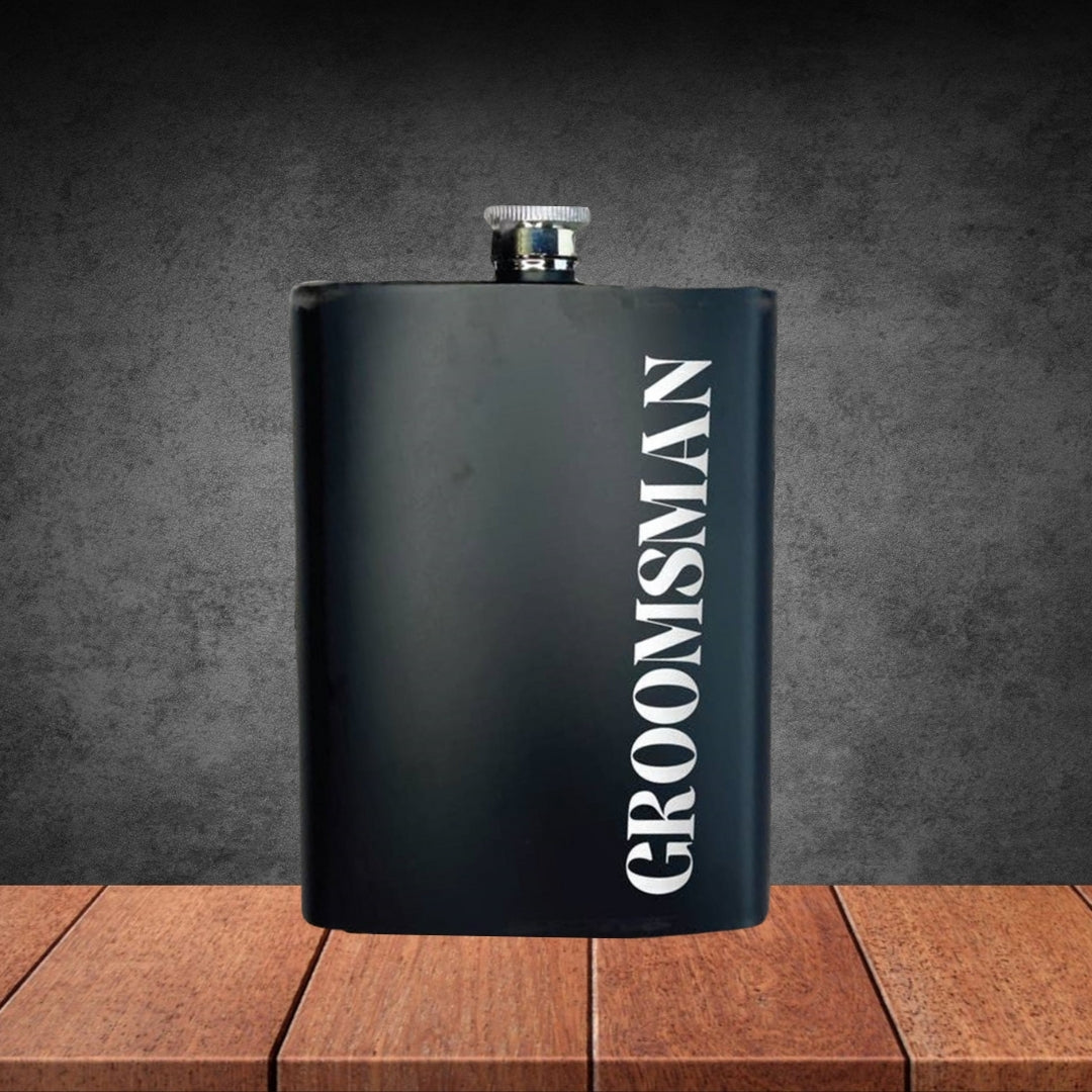 Hip Flask Groomsman Stainless Steel 200ml