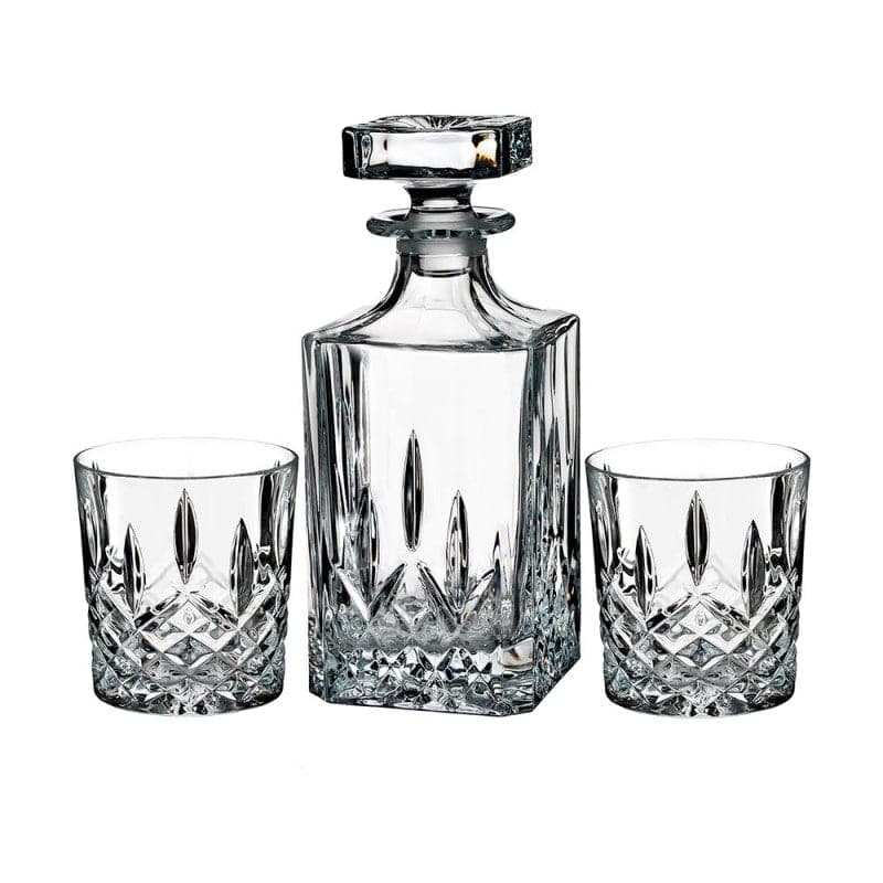 Honey Homeware Glass Scotch Decanter and 2 glasses