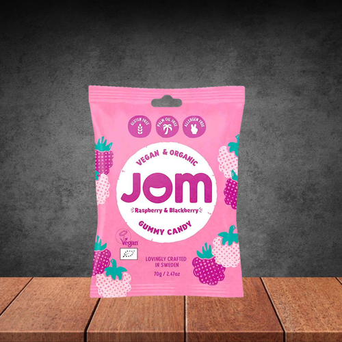 Jom Vegan & Organic Raspberry & Blackberry Candy 70g