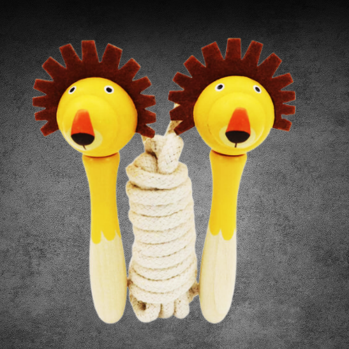 Kaper Kidz Wooden Jungle Animals Skipping Rope