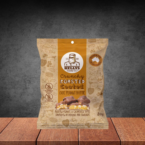 Kelly’s Candy Co Choc Coated Peanut Brittle 80g